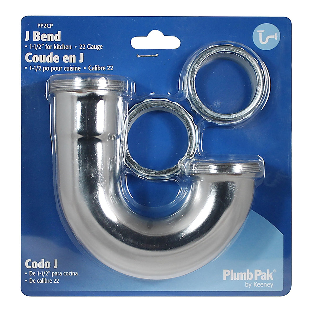 Plumb Pak PP2CP 1-1/2 in. Dia. Brass J-Bend