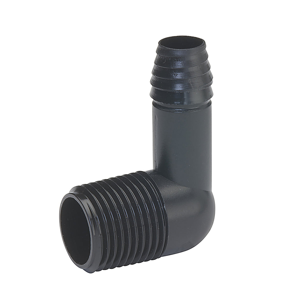 Mueller 169-528 1/2 in. Barb x 1/2 in. Dia. MPT Poly Elbow