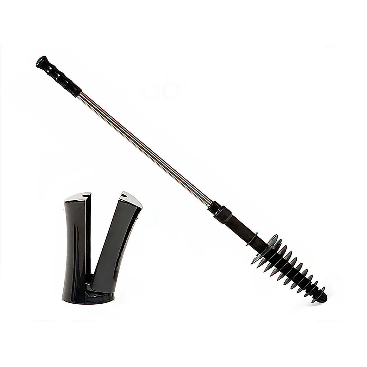 Juka TOILSHB101 ToiletShroom Toilet Plunger with Holder 21 in. L x 3 in. Dia.