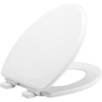 Bemis 143SLOW-000 Mayfair Slow Close Elongated White Molded Wood Toilet Seat