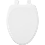 Bemis 143SLOW-000 Mayfair Slow Close Elongated White Molded Wood Toilet Seat