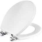 Bemis 26CHSL-000 Mayfair Slow Close Round White Molded Wood Toilet Seat