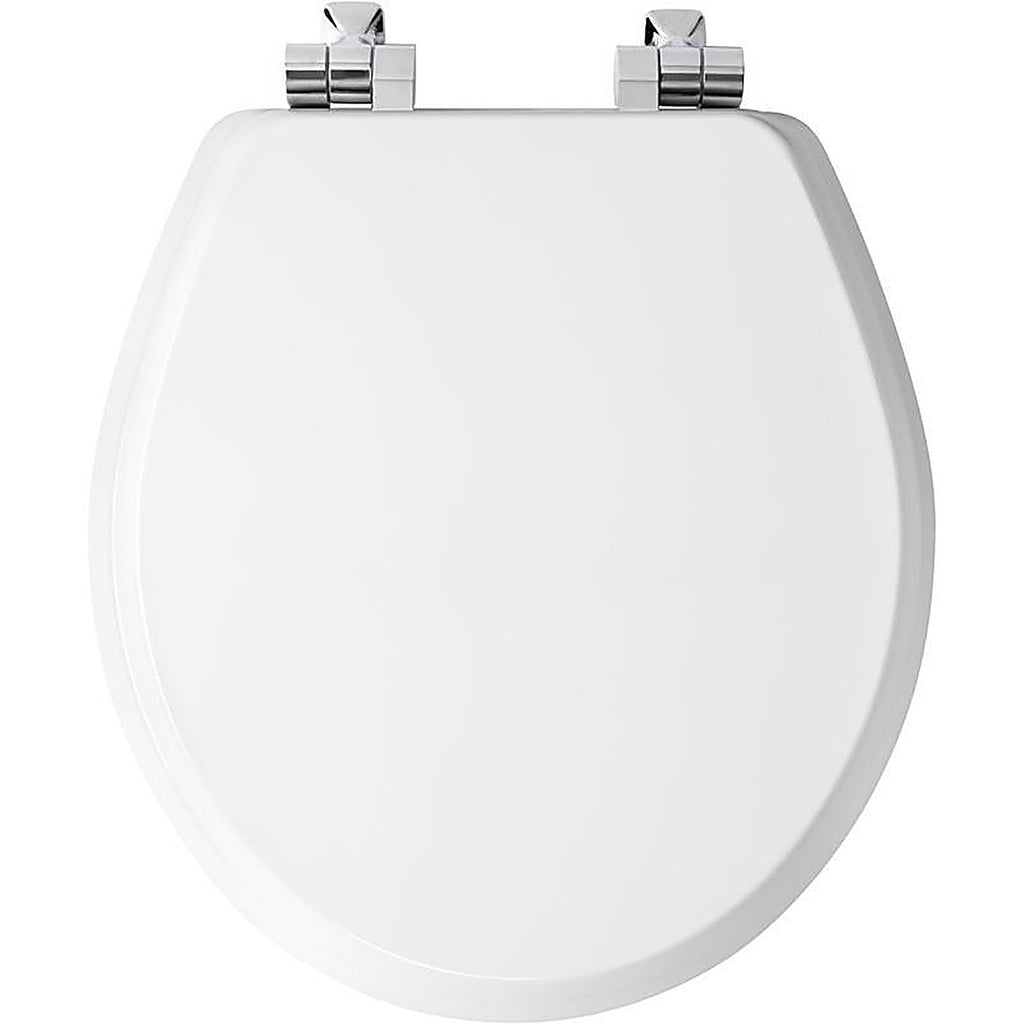 Bemis 26CHSL-000 Mayfair Slow Close Round White Molded Wood Toilet Seat