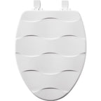 Bemis 133SLOW-000 Mayfair Slow Close Elongated White Enameled Wood Toilet Seat