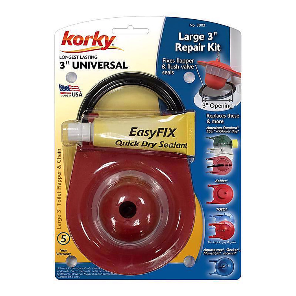 Korky 3003BP EasyFix Repair Kit For Universal 3 in.