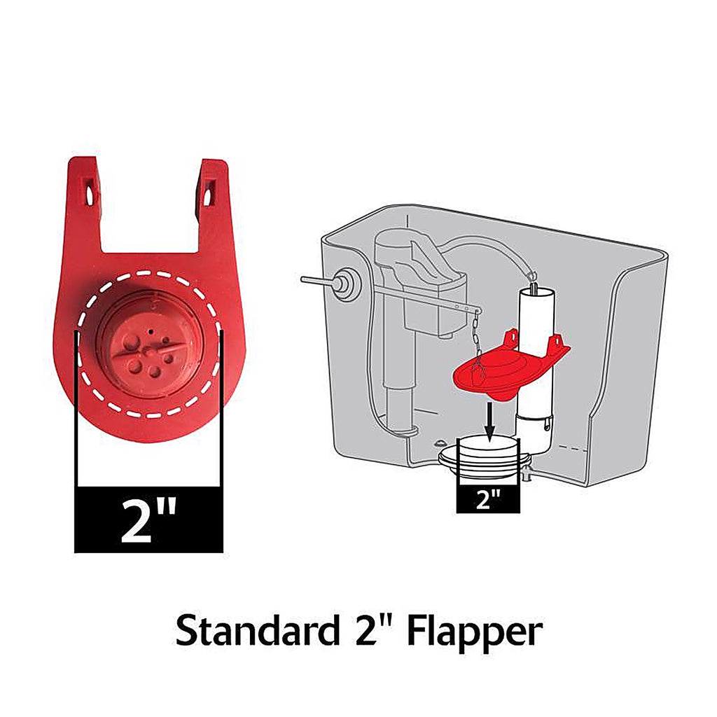 Korky 2001CP Plus Toilet Flapper Red Rubber For Universal 2 in.