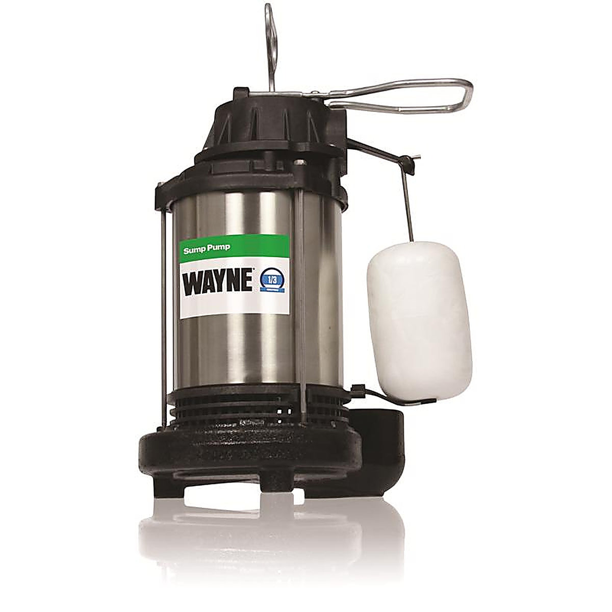 Wayne CDU790SS 1/3 hp 4600 gph Stainless Steel Vertical Float Switch AC Top Submersible Sump Pump