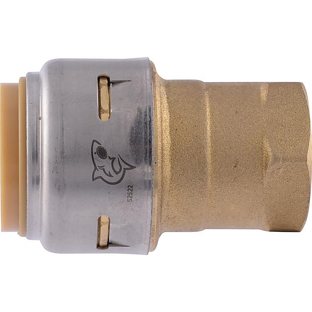 Sharkbite U092LFA Push to Connect 3/4 in. Female x 1/2 in. Dia. PTC Brass Adapter