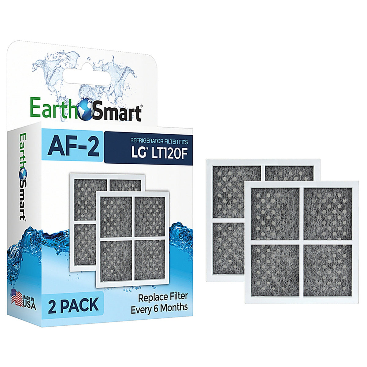 Earth Smart 102648 AF-2 Refrigerator Air Filter For LG LT120F