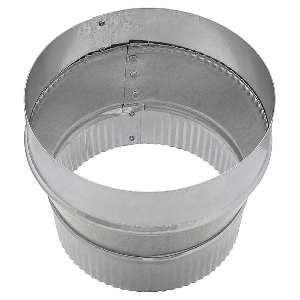 Imperial GV1352 8 in. Dia. x 7 in. Dia. Galvanized Steel Furnace Pipe Reducer