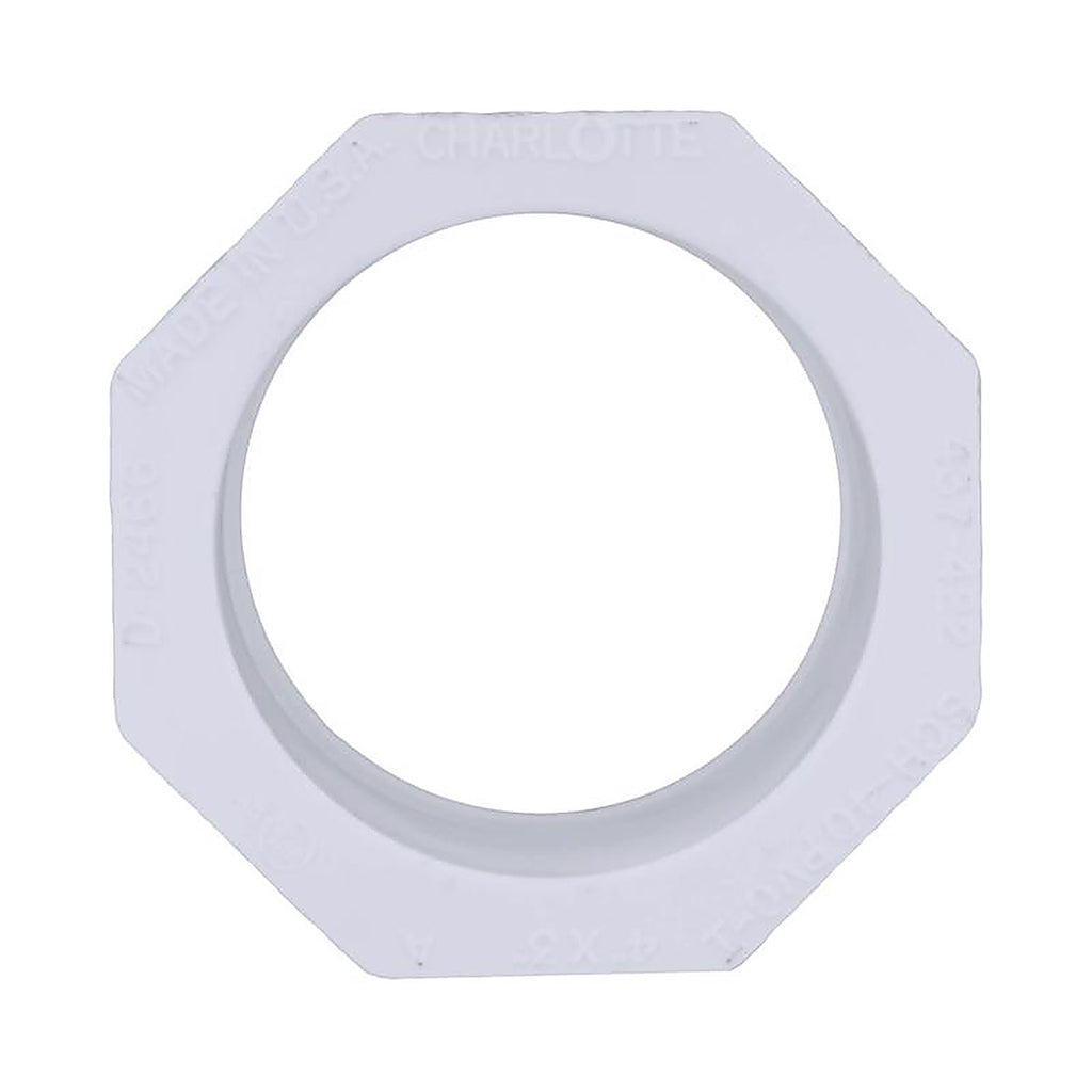 Charlotte Pipe PVC 02107 4400 Schedule 40 4 in. Spigot x 3 in. Dia. Slip PVC Reducing Bushing
