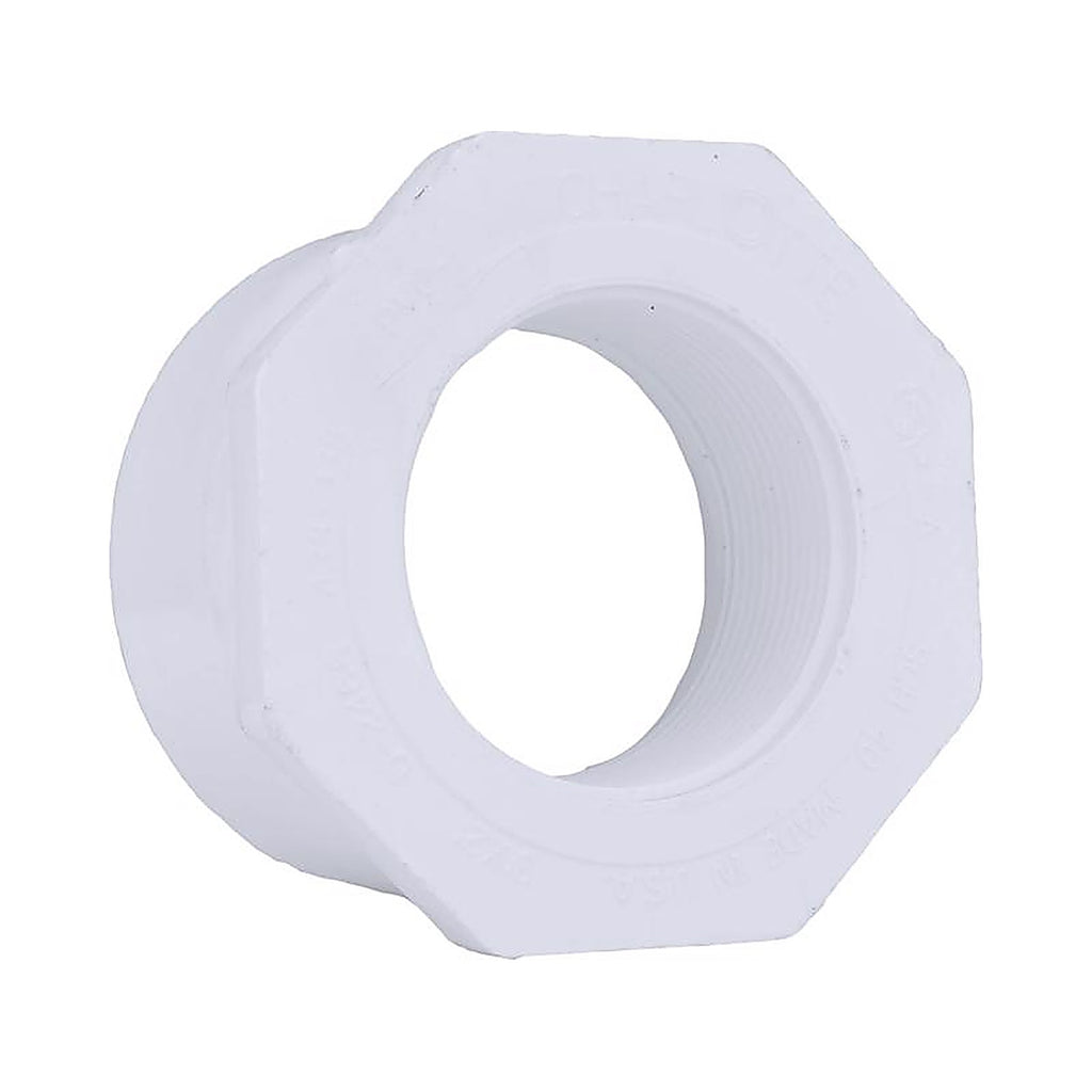 Charlotte Pipe PVC 02108 5400 Schedule 40 3 in. Spigot x 2 in. Dia. FPT PVC Reducing Bushing