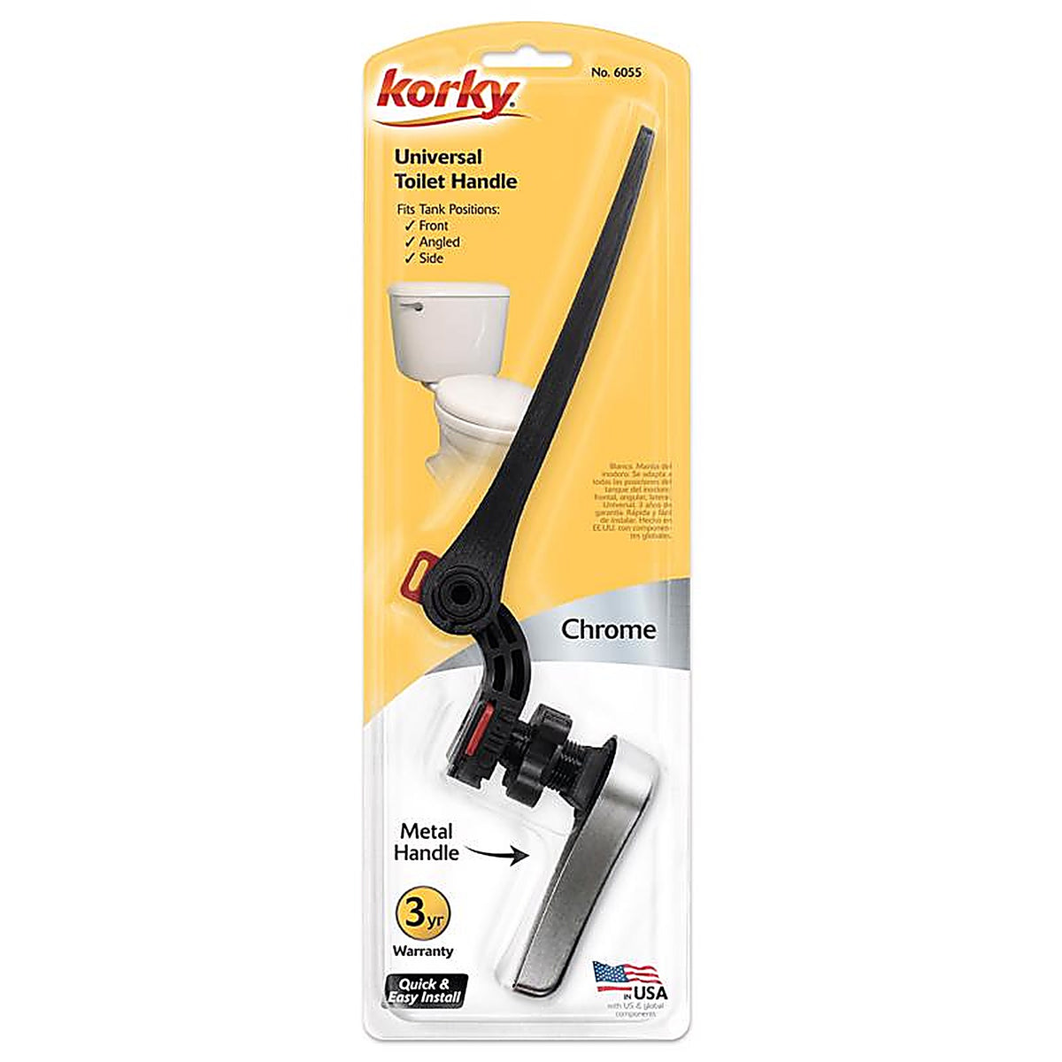 Korky 6055BP StrongARM Toilet Handle Chrome For Universal