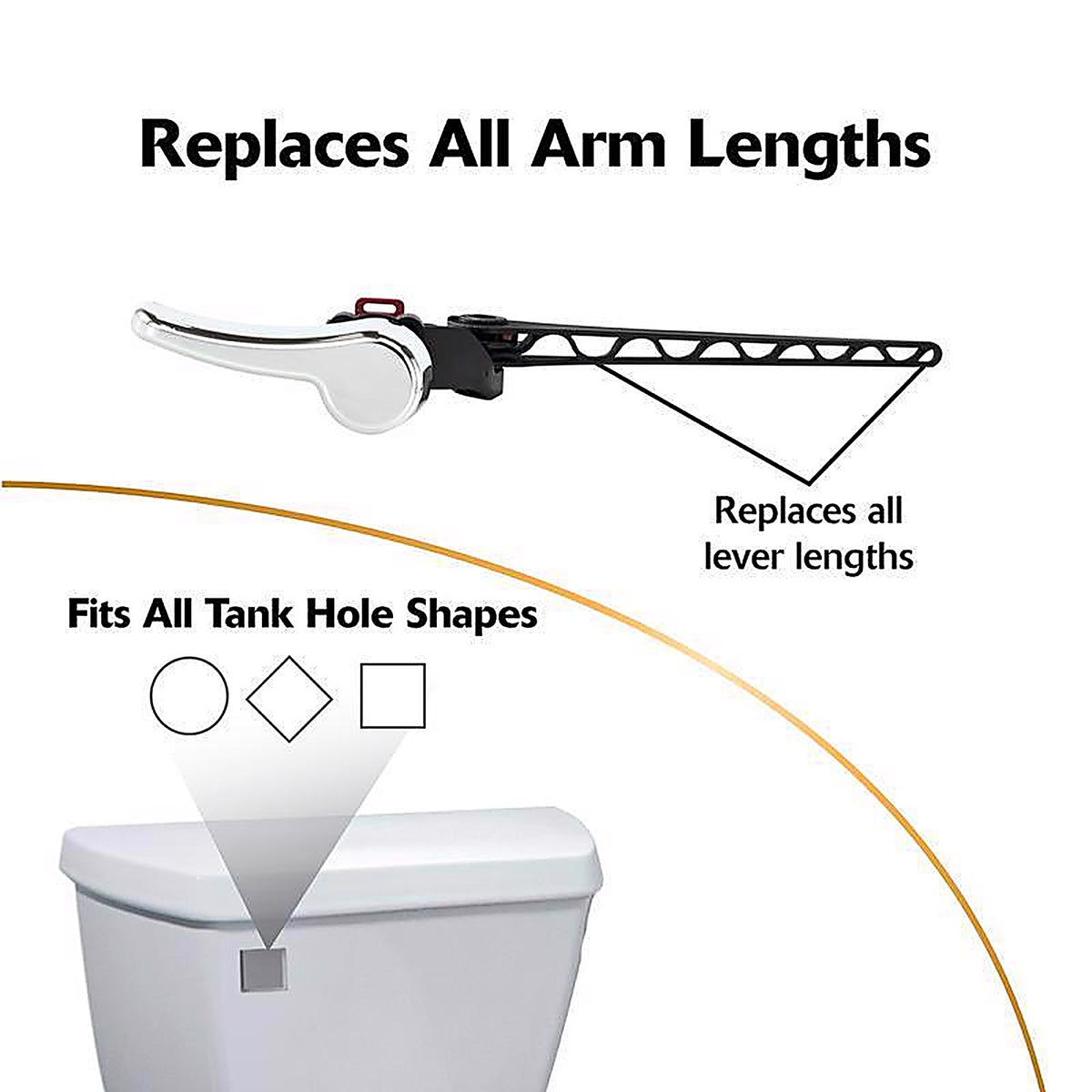 Korky 6055BP StrongARM Toilet Handle Chrome For Universal