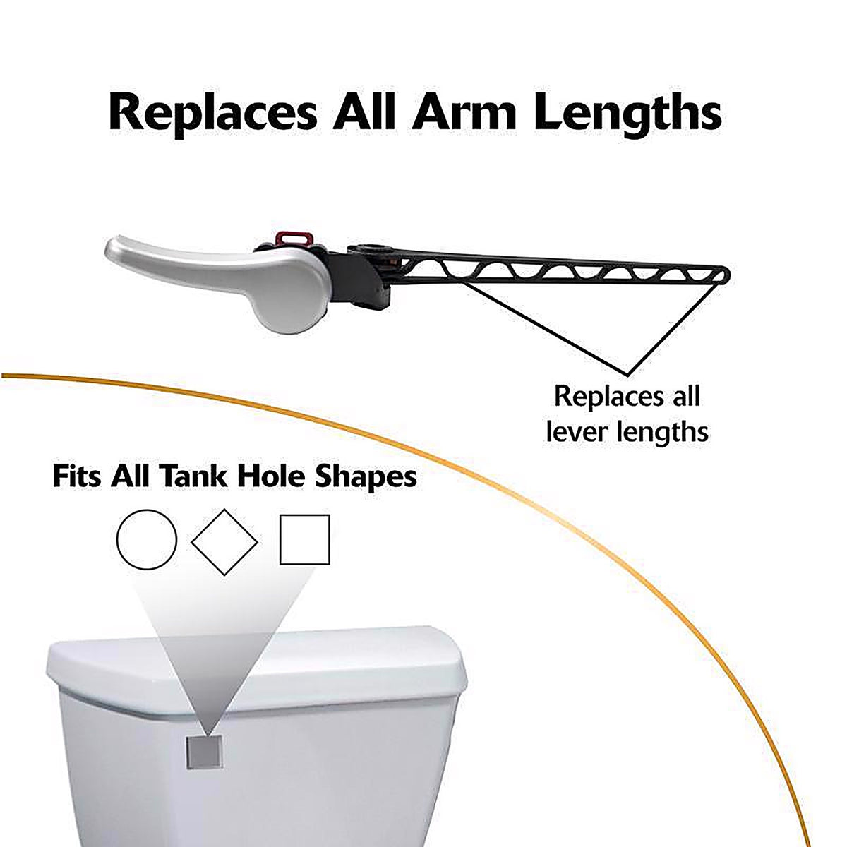 Korky 6065BP StrongARM Toilet Handle White For Universal