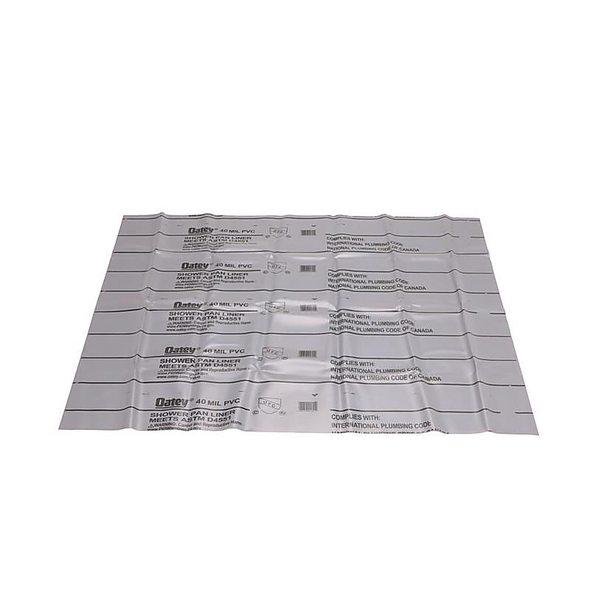 Oatey 41630 72 in. H x 60 in. W Gray Shower Pan Liner