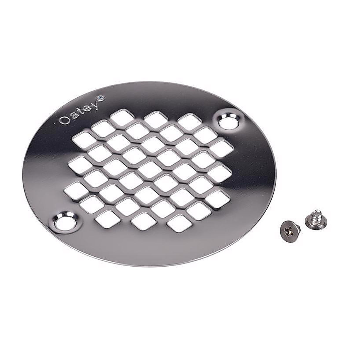 Oatey 42358 3-3/8 in. Polished Chrome Stainless Steel Shower Drain Strainer