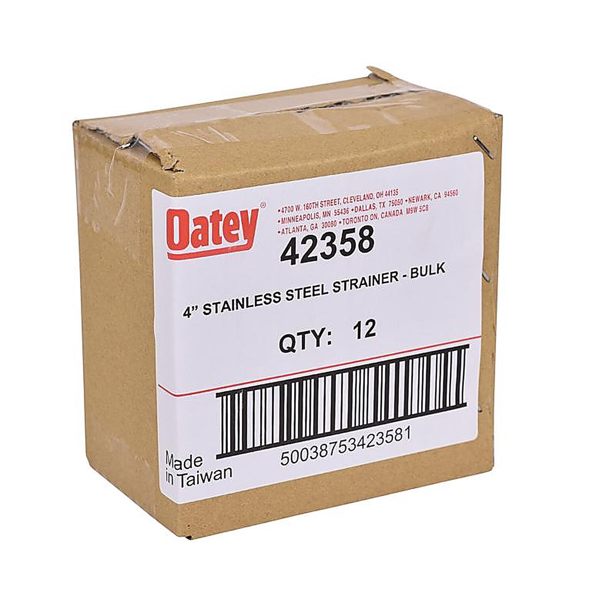 Oatey 42358 3-3/8 in. Polished Chrome Stainless Steel Shower Drain Strainer