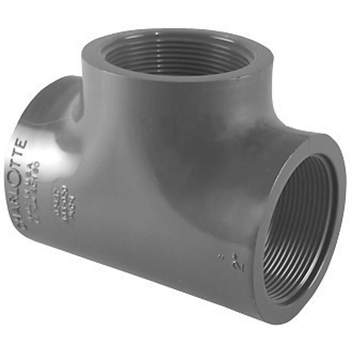 Charlotte Pipe PVC 08402 1600 Schedule 80 1-1/4 in. FPT x 1-1/4 in. Dia. FPT PVC Tee