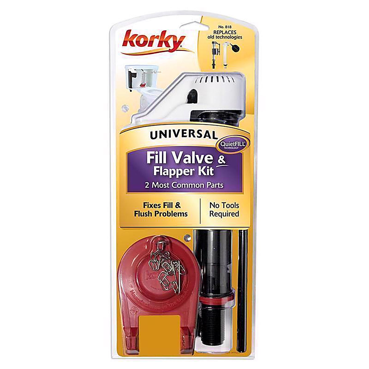 Korky 818BP QuietFILL Fill Valve And Flapper Kit