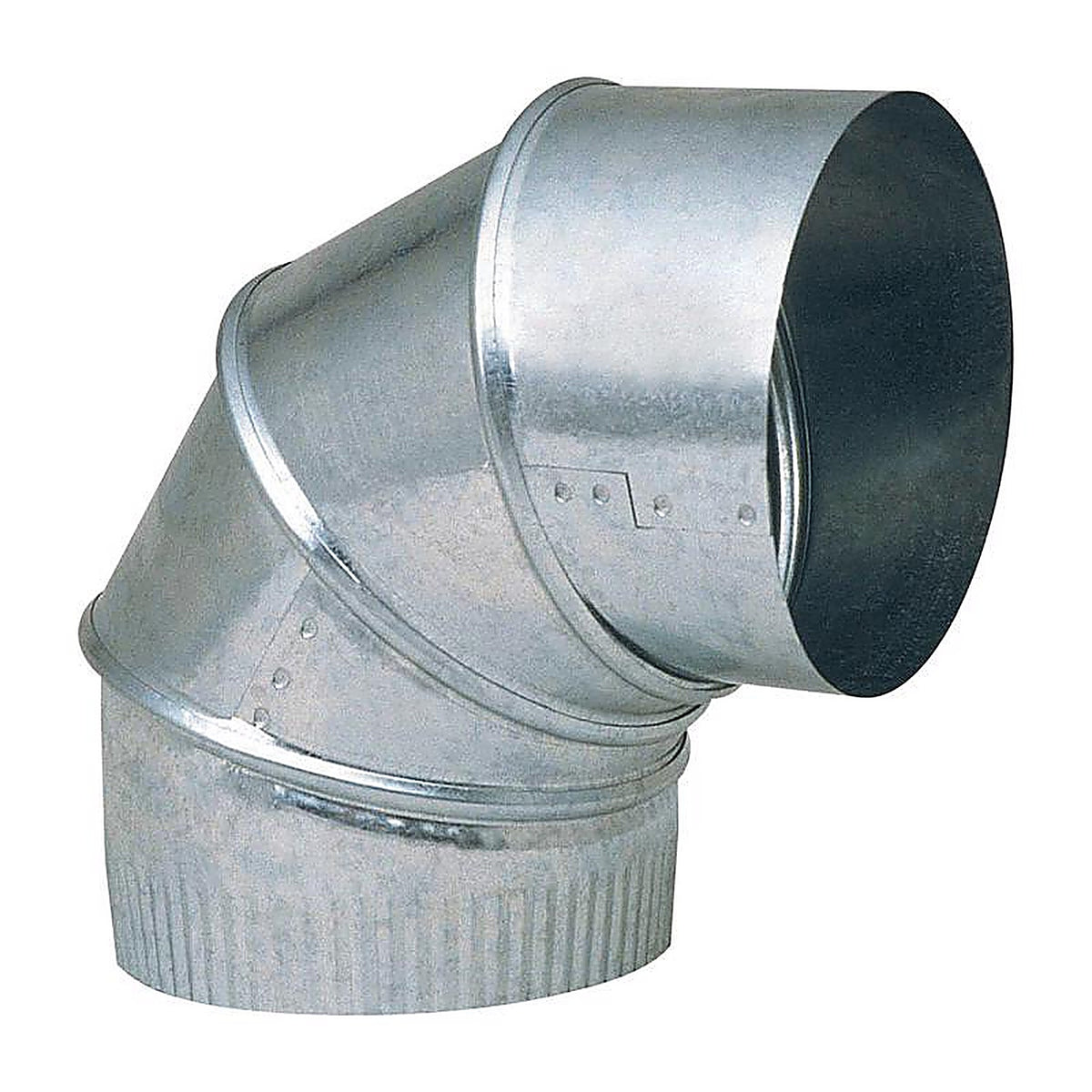 Imperial GV0284-C 4 in. Dia. x 4 in. Dia. Adjustable 90 deg. Galvanized Steel Stove Pipe Elbow