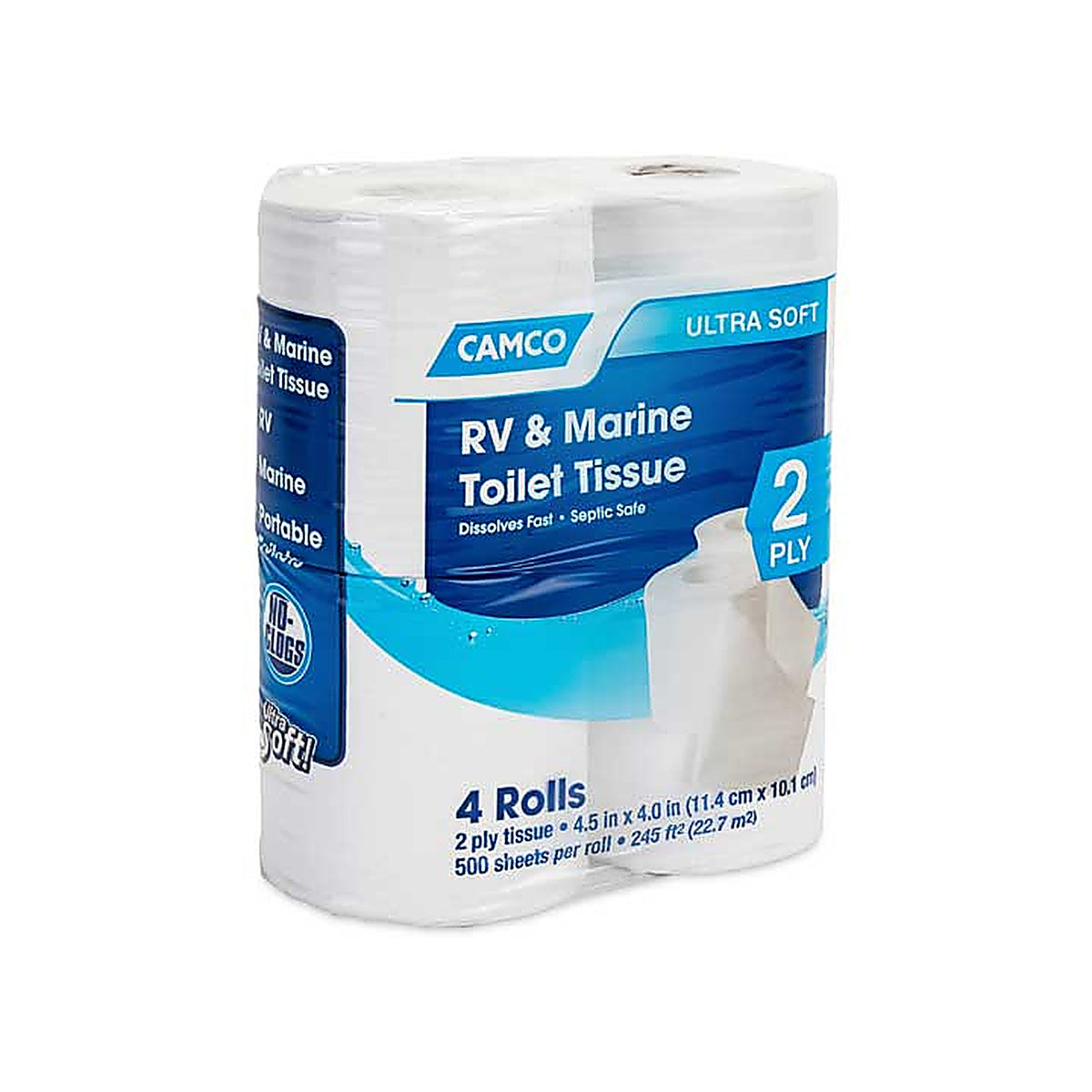 Camco - 40274 - Tst 2 Ply Toilet Tissue 4 Rolls, 500 Sheets