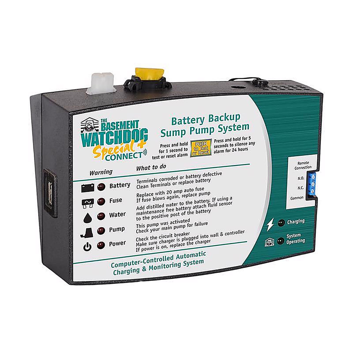 Basement Watchdog BWSP 1/3 hp 2,600 gph Thermoplastic Dual Reed Switch Battery Backup Sump Pump