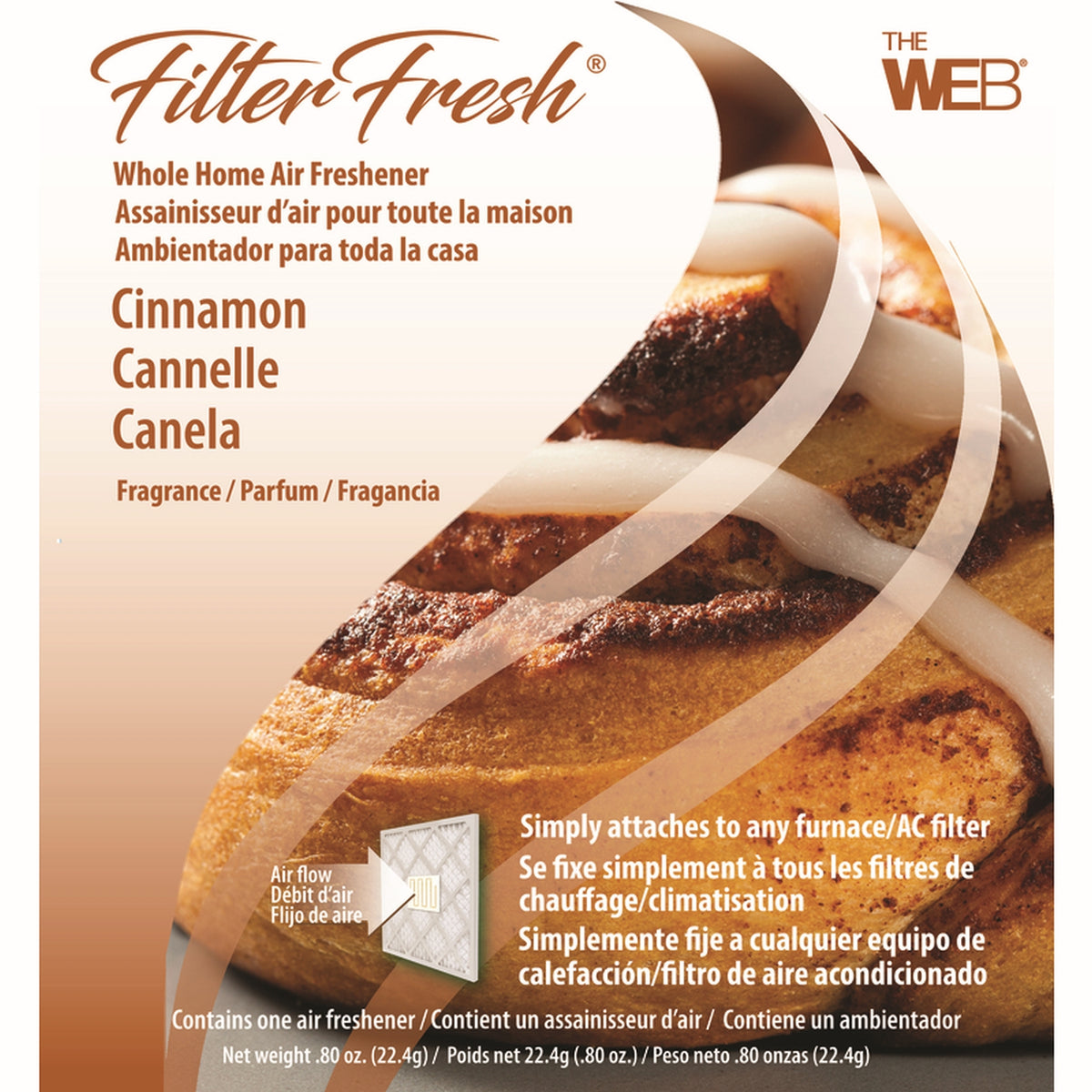 Filter Fresh WCIN Cinnamon Scent Air Freshener 0.8 oz. Gel