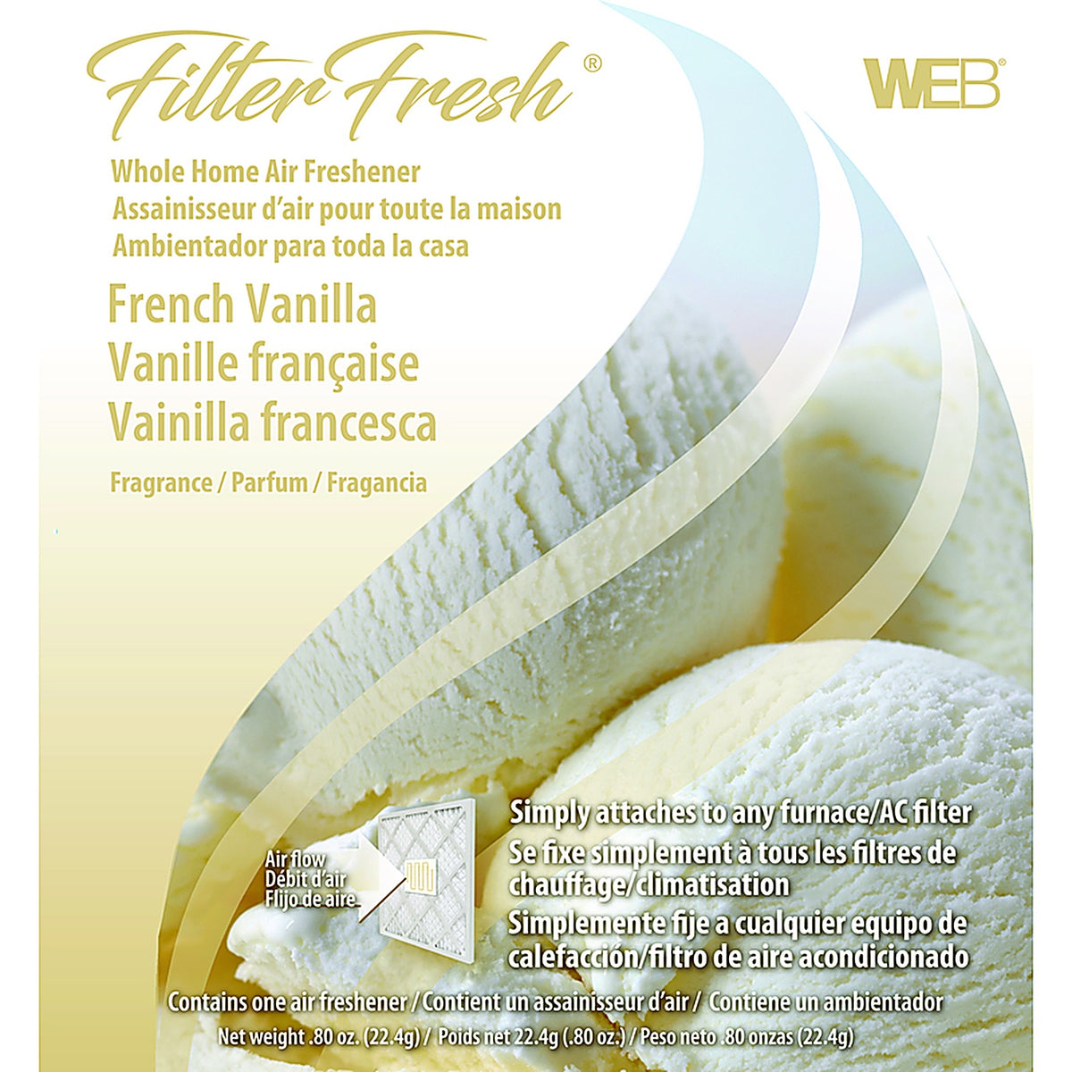 Filter Fresh WVAN French Vanilla Scent Air Freshener 0.8 oz. Gel
