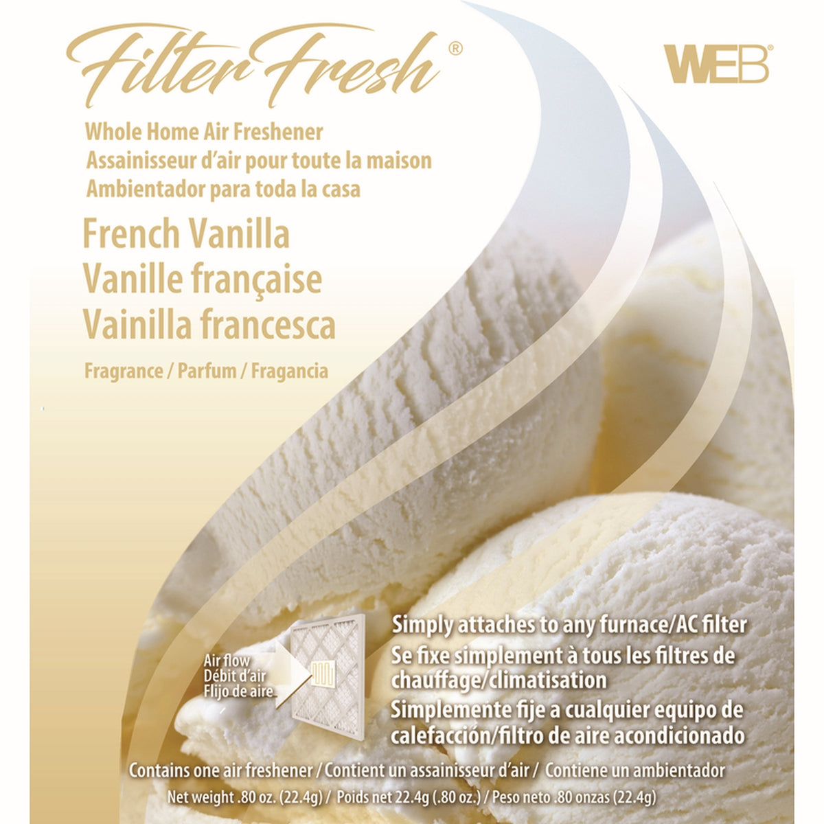Filter Fresh WVAN French Vanilla Scent Air Freshener 0.8 oz. Gel