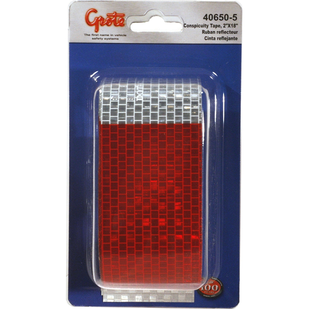 Grote 40650-5 Silver/Red Conspicuity Tape