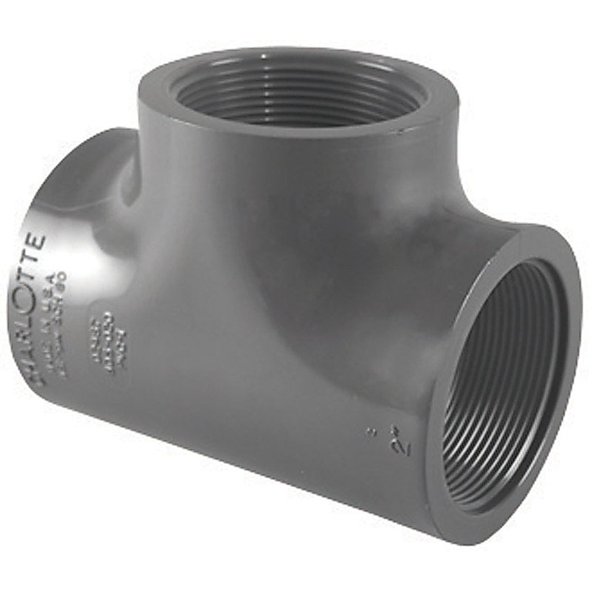 Charlotte Pipe PVC 08402 1400 Schedule 80 1 in. FPT x 1 in. Dia. FPT PVC Tee