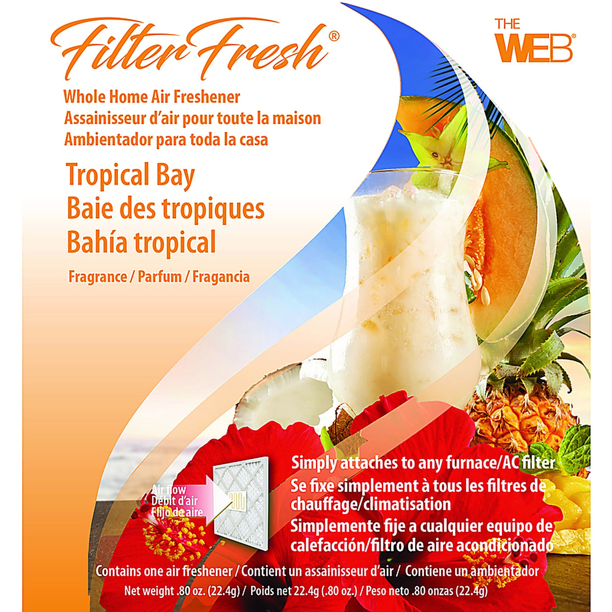 Filter Fresh WTROPIC Tropical Bay Scent Air Freshener 0.8 oz. Gel