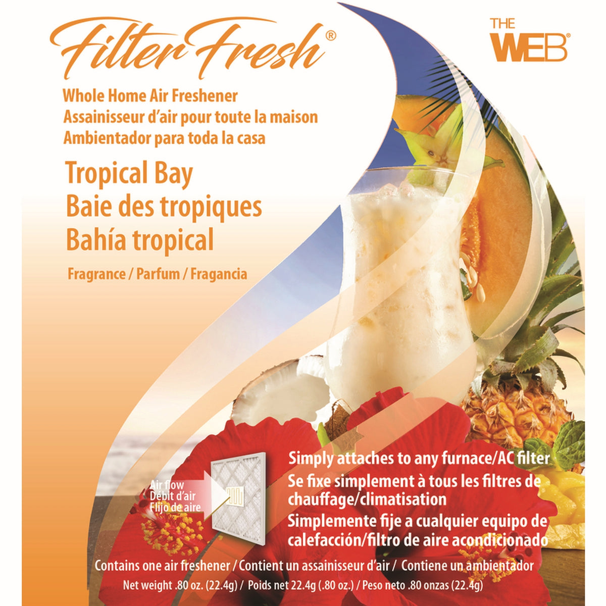 Filter Fresh WTROPIC Tropical Bay Scent Air Freshener 0.8 oz. Gel