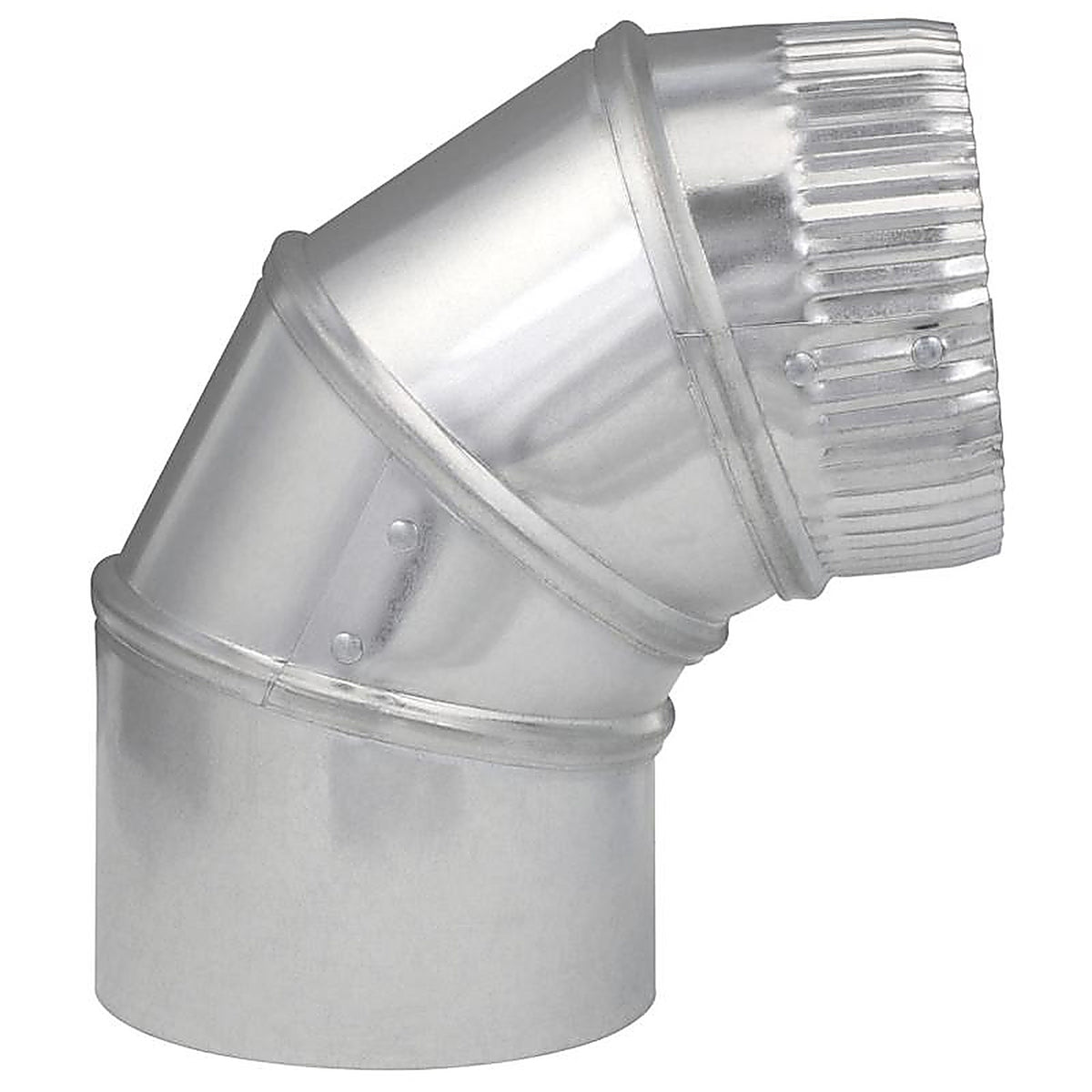 Imperial GV0285-C 4 in. Dia. x 4 in. Dia. Adjustable 90 deg. Galvanized Steel Elbow Exhaust