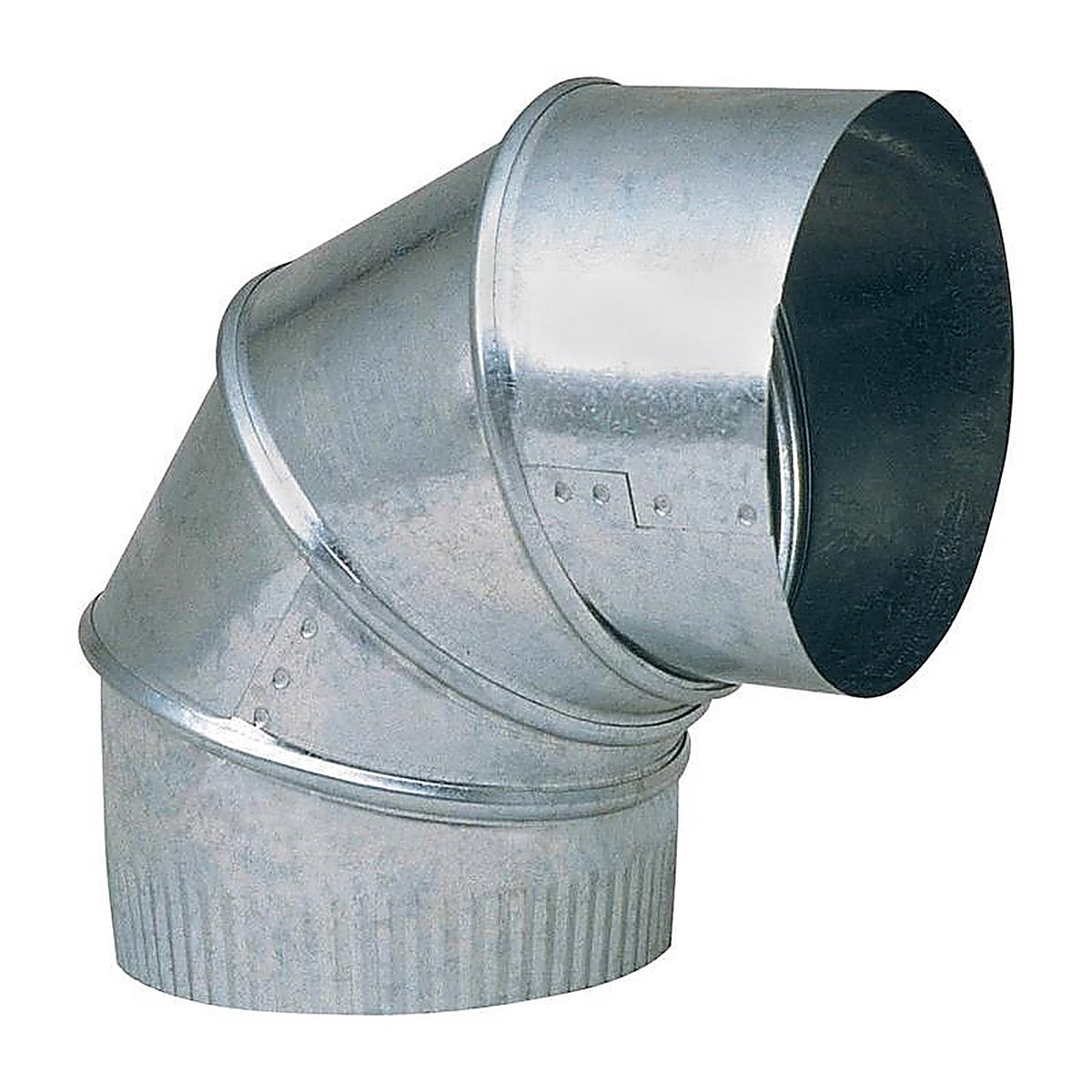 Imperial GV0289-C 5 in. Dia. x 5 in. Dia. Adjustable 90 deg. Galvanized Steel Stove Pipe Elbow