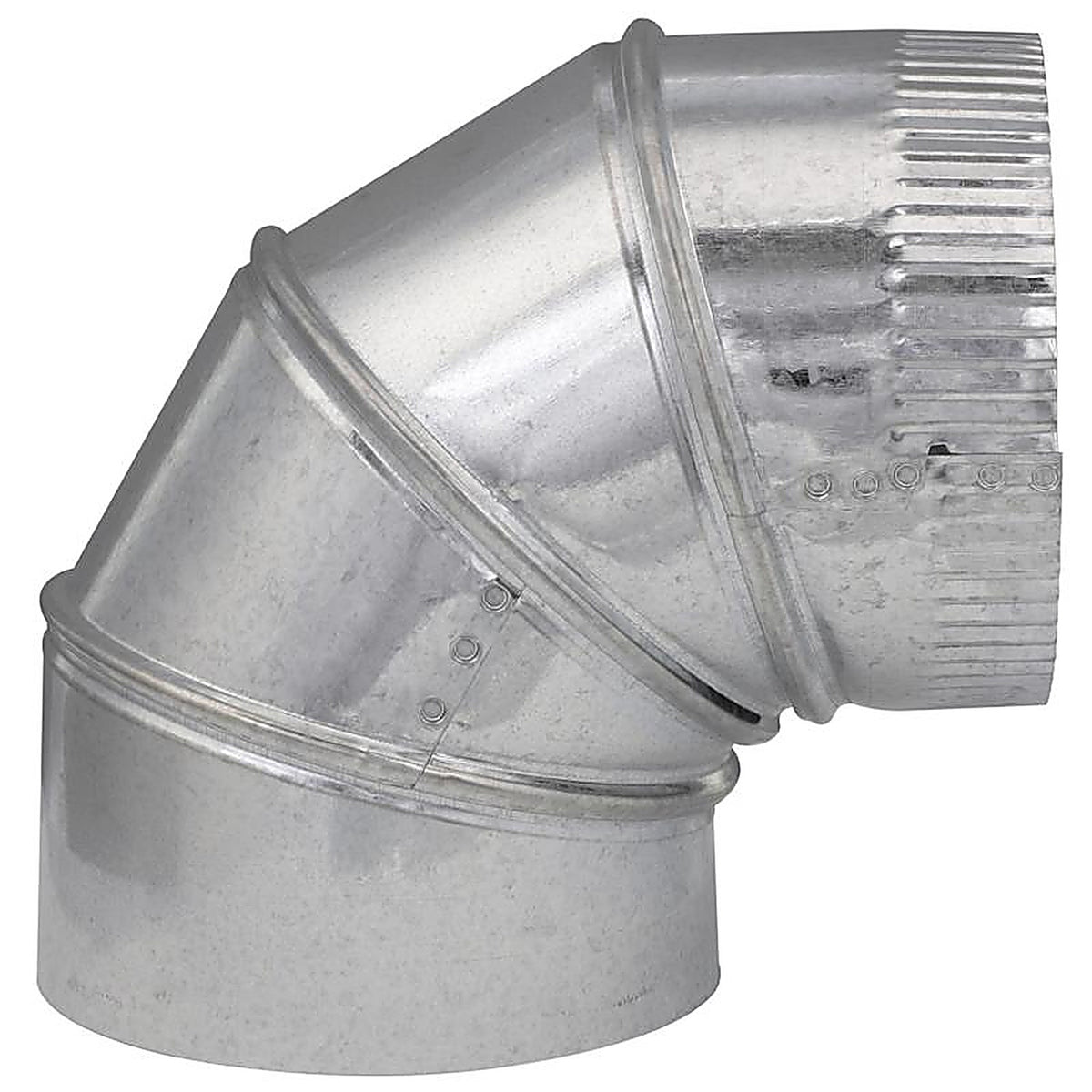 Imperial GV0294-C 6 in. Dia. x 6 in. Dia. Adjustable 90 deg. Galvanized Steel Elbow Exhaust