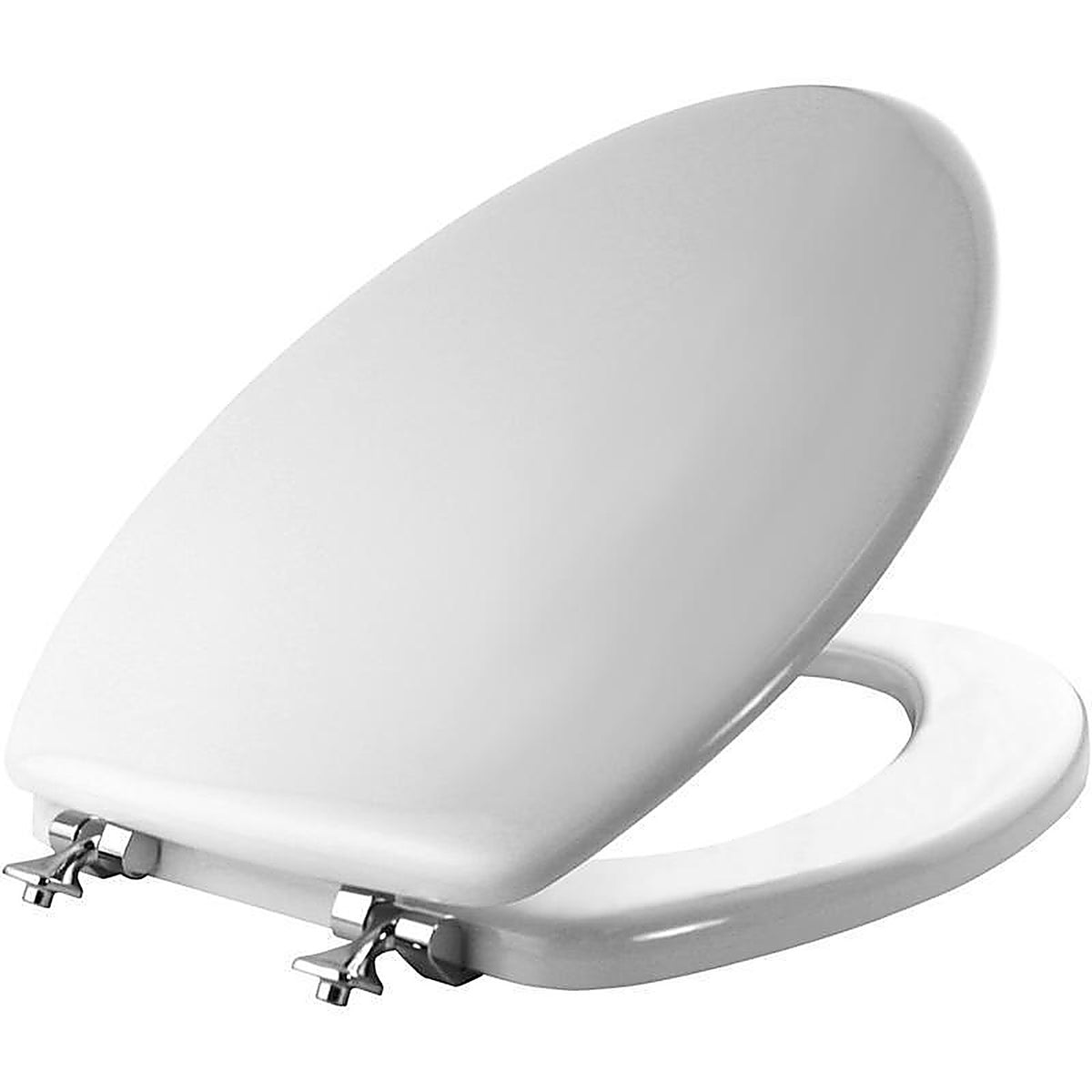 Bemis 144CP-000 Mayfair Elongated White Molded Wood Toilet Seat