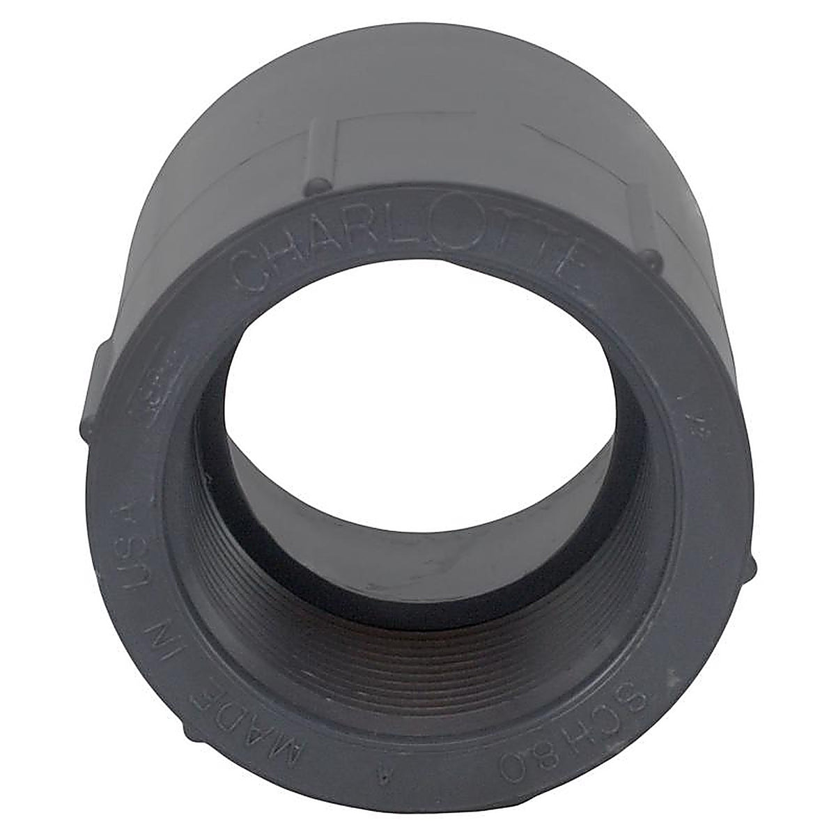 Charlotte Pipe PVC 08101 2000 Schedule 80 2 in. Slip x 2 in. Dia. FPT PVC Adapter