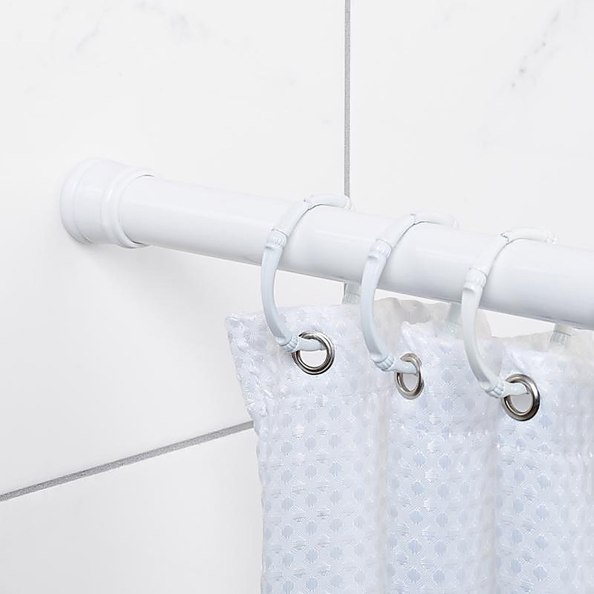 Zenith Home 506W Shower Curtain Rod 72 in. L White