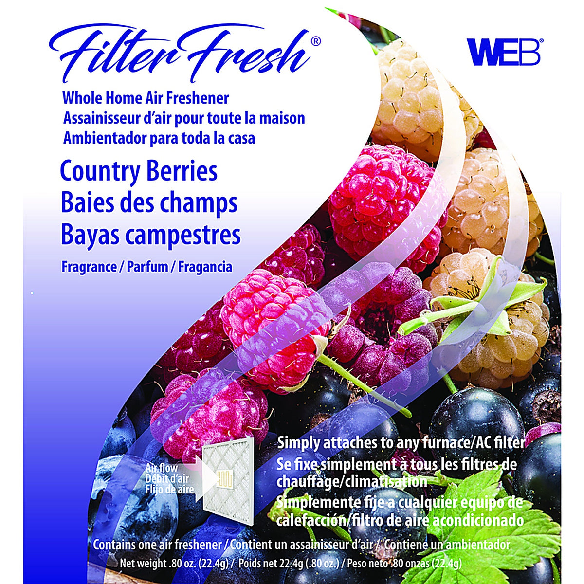 Filter Fresh WMULB Country Berry Scent Air Freshener 0.8 oz. Gel