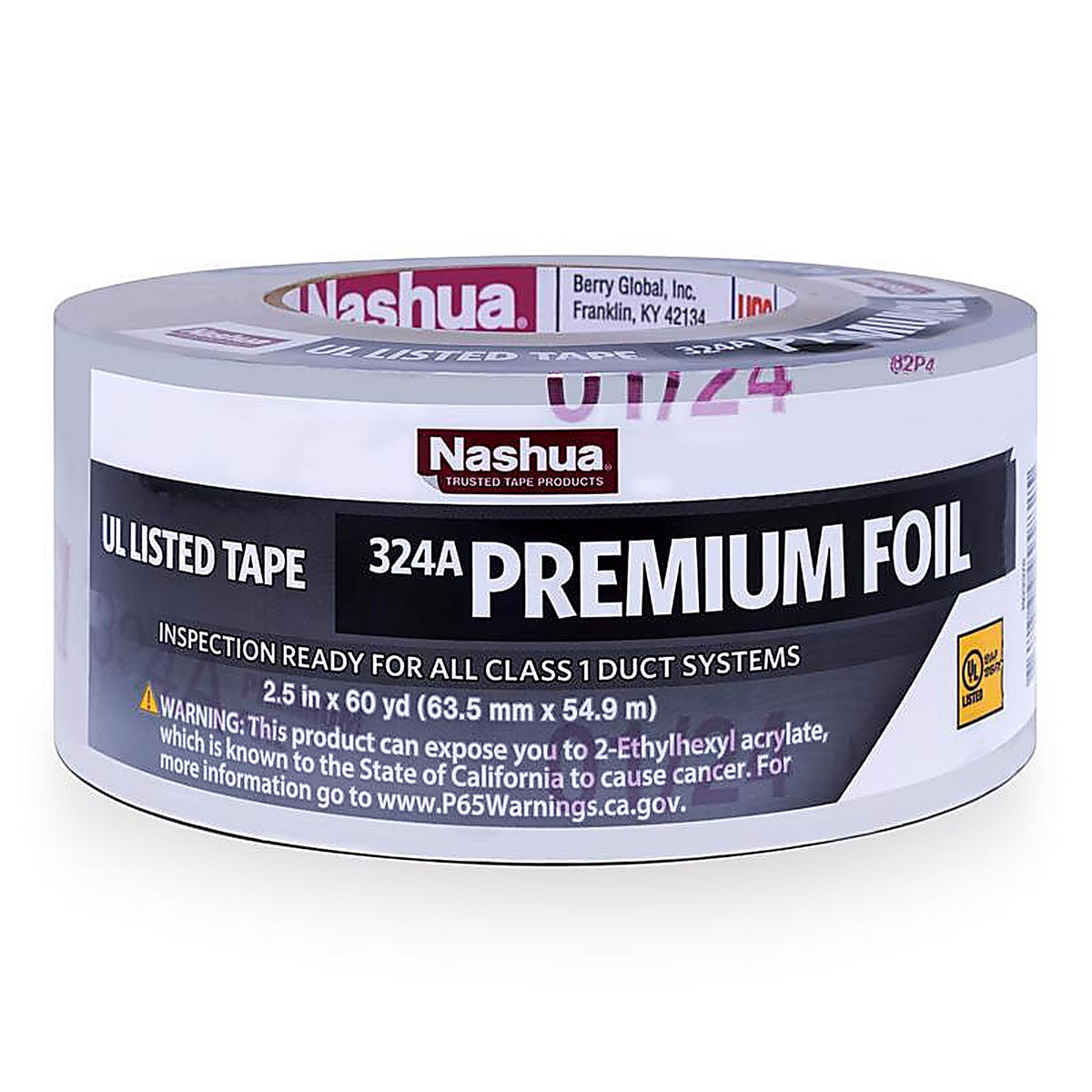 Nashua 1542698 2.5 in. W x 60 yd. L Silver Foil Tape