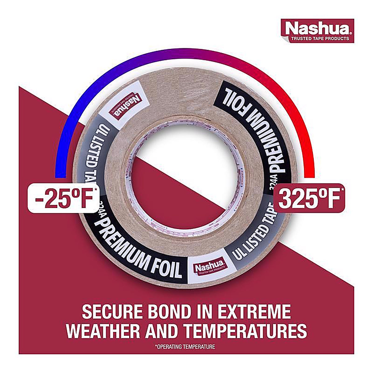 Nashua 1542698 2.5 in. W x 60 yd. L Silver Foil Tape