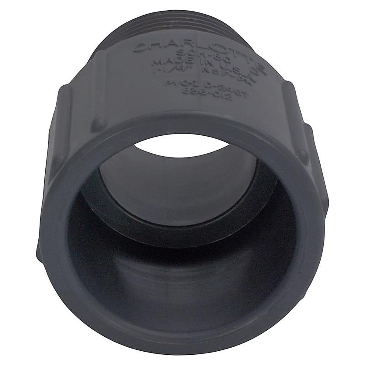 Charlotte Pipe PVC 08109 1000 1 in. Slip x 1 in. Dia. MPT PVC Adapter