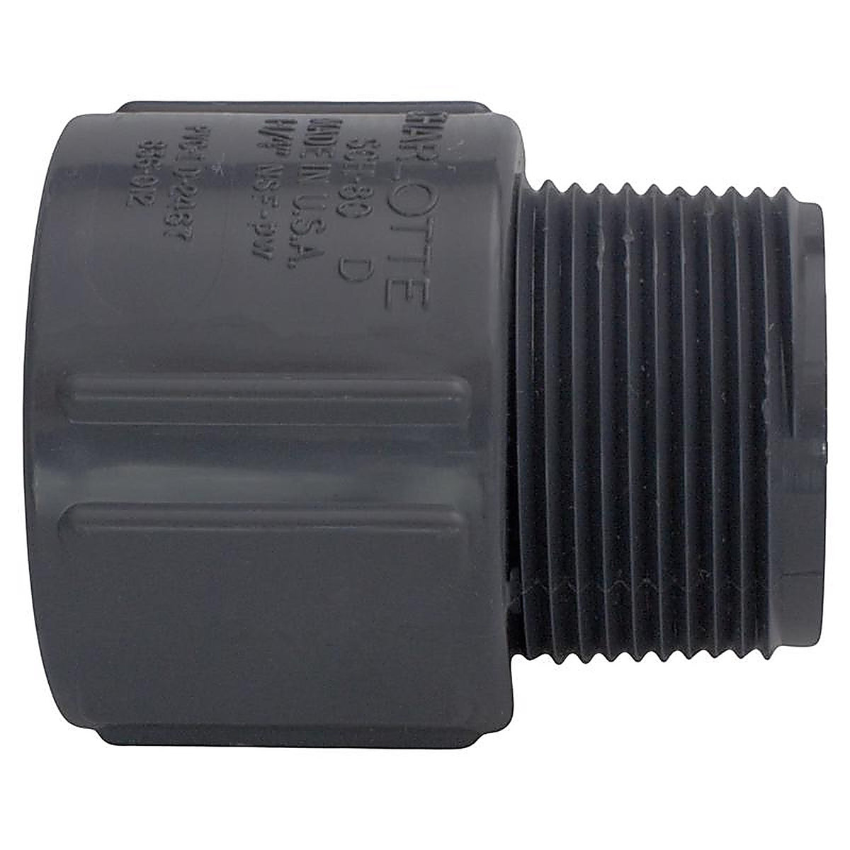Charlotte Pipe PVC 08109 1400 1-1/2 in. Slip x 1-1/2 in. Dia. MPT PVC Adapter