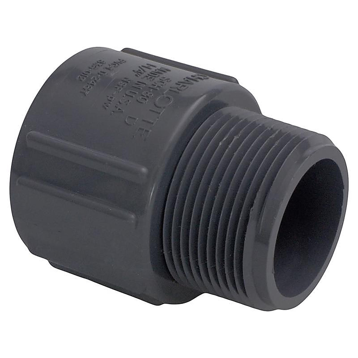 Charlotte Pipe PVC 08109 1600 Schedule 80 2 in. Slip x 2 in. Dia. MPT PVC Adapter