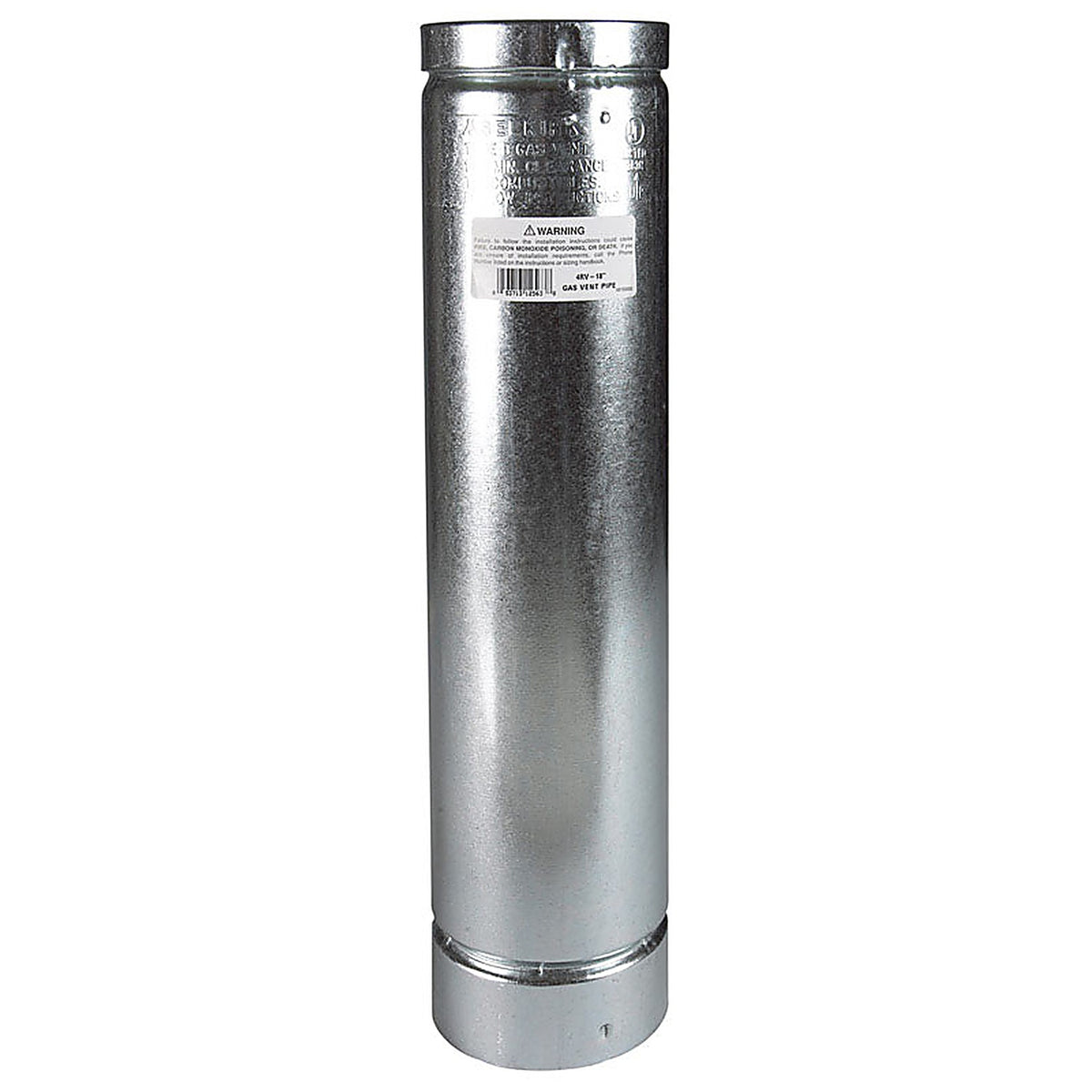 Selkirk 104018 4 in. Dia. x 18 in. L Aluminum Round Gas Vent Pipe