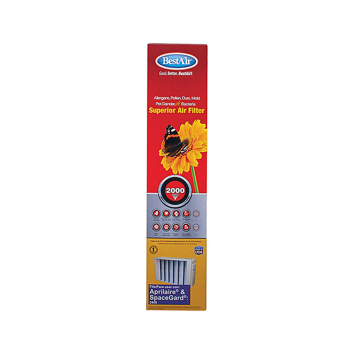 BestAir A401-SG4-11R 27 in. W x 16 in. H x 6 in. D 11 MERV Pleated Air Filter