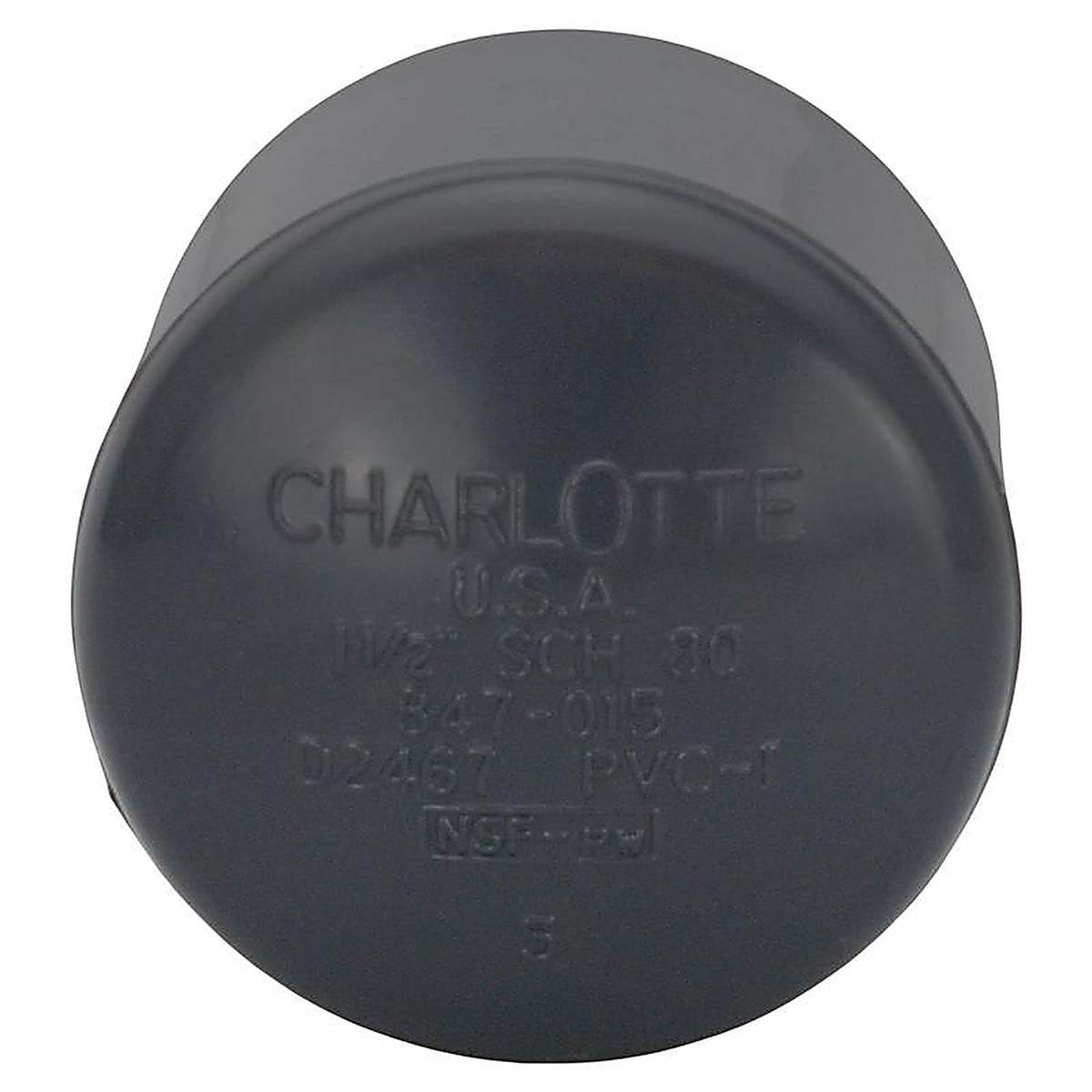 Charlotte Pipe PVC 08116 1400 Schedule 80 1 in. Slip x 1 in. Dia. FPT Cap