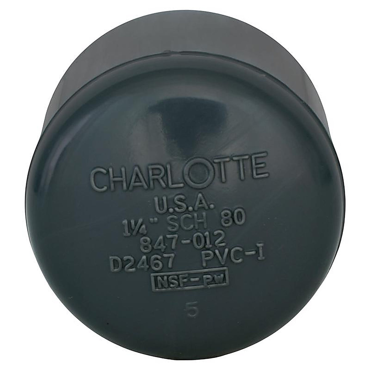 Charlotte Pipe PVC 08116 1600 Schedule 80 1-1/4 in. Slip PVC Cap